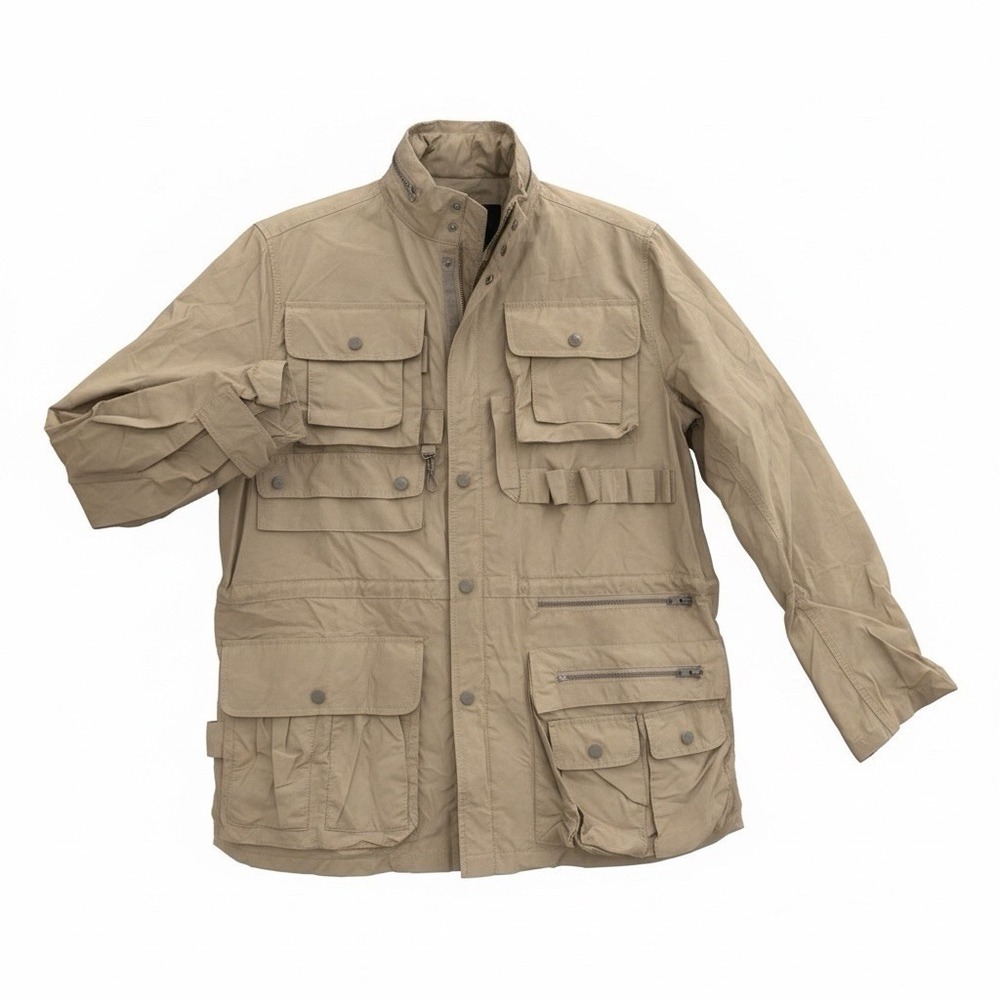 YMC Military Field Jacket Mens L Khaki Waxed cotton Utilitarian Workwear Gorp